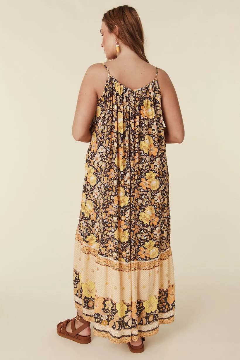 Hibiscus Lane Strappy Maxi Dress