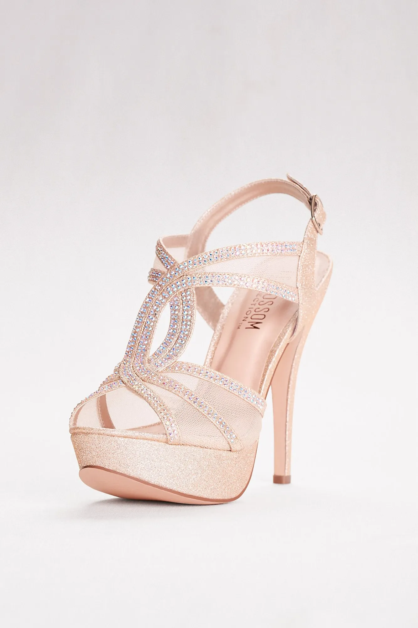 High Heel Platform Sandal with Mesh Upper