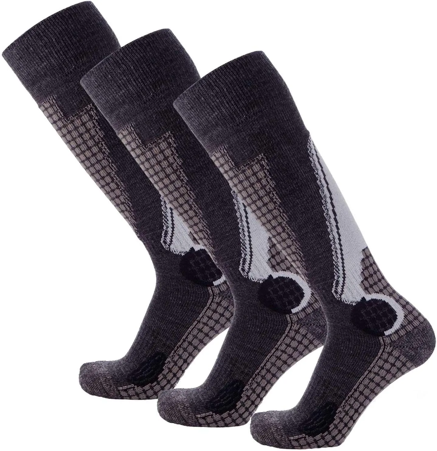 High Performance Wool Ski Socks - Thermal Warm Merino Wool OTC Sock, Men Women