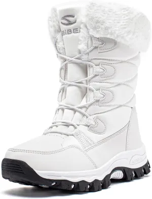 HOBIBEAR Kids Winter Snow Boots Waterproof Outdoor Warm Faux Fur Lined Shoes