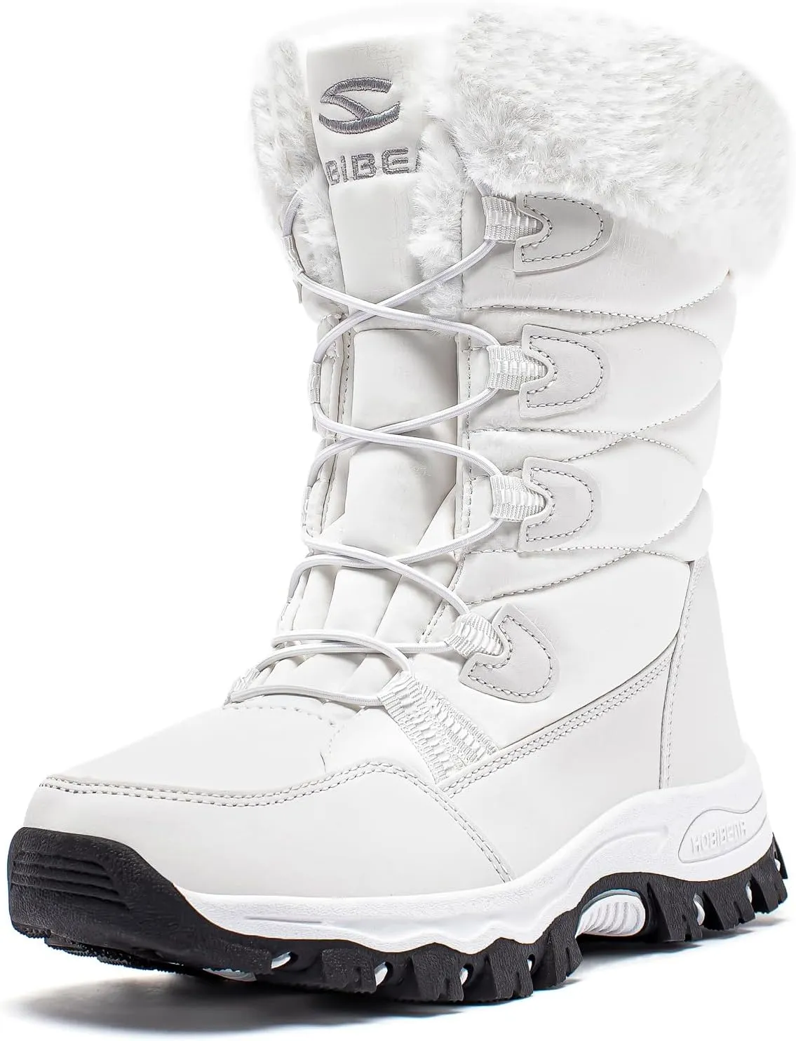 HOBIBEAR Kids Winter Snow Boots Waterproof Outdoor Warm Faux Fur Lined Shoes