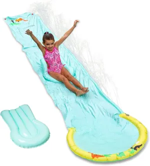 Hoovy Super Giant Water Slip and Slide 192" x 29" with Built in Body Board and Hose Attachment