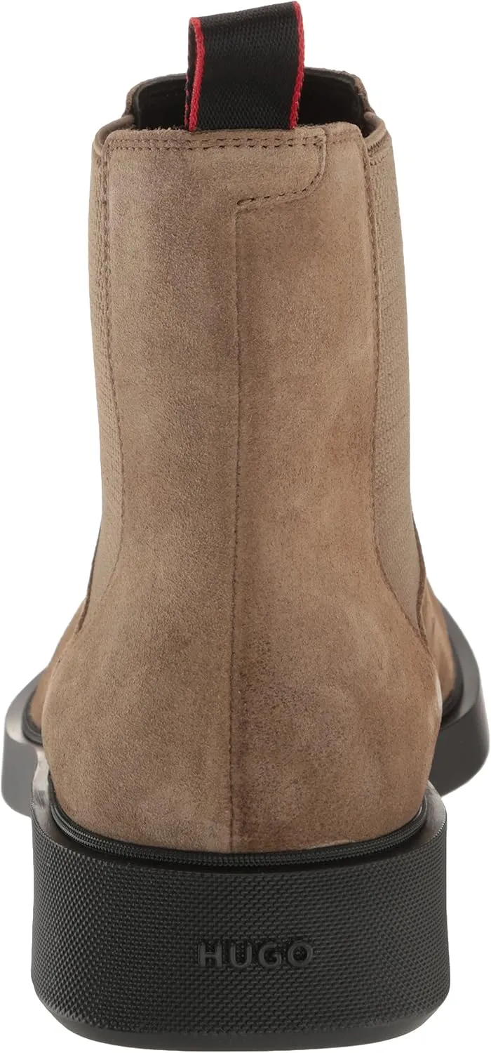 HUGO Men's Iker Suede Chelsea Boot Hiking Shoe