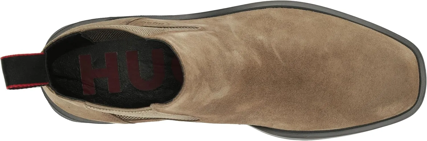 HUGO Men's Iker Suede Chelsea Boot Hiking Shoe