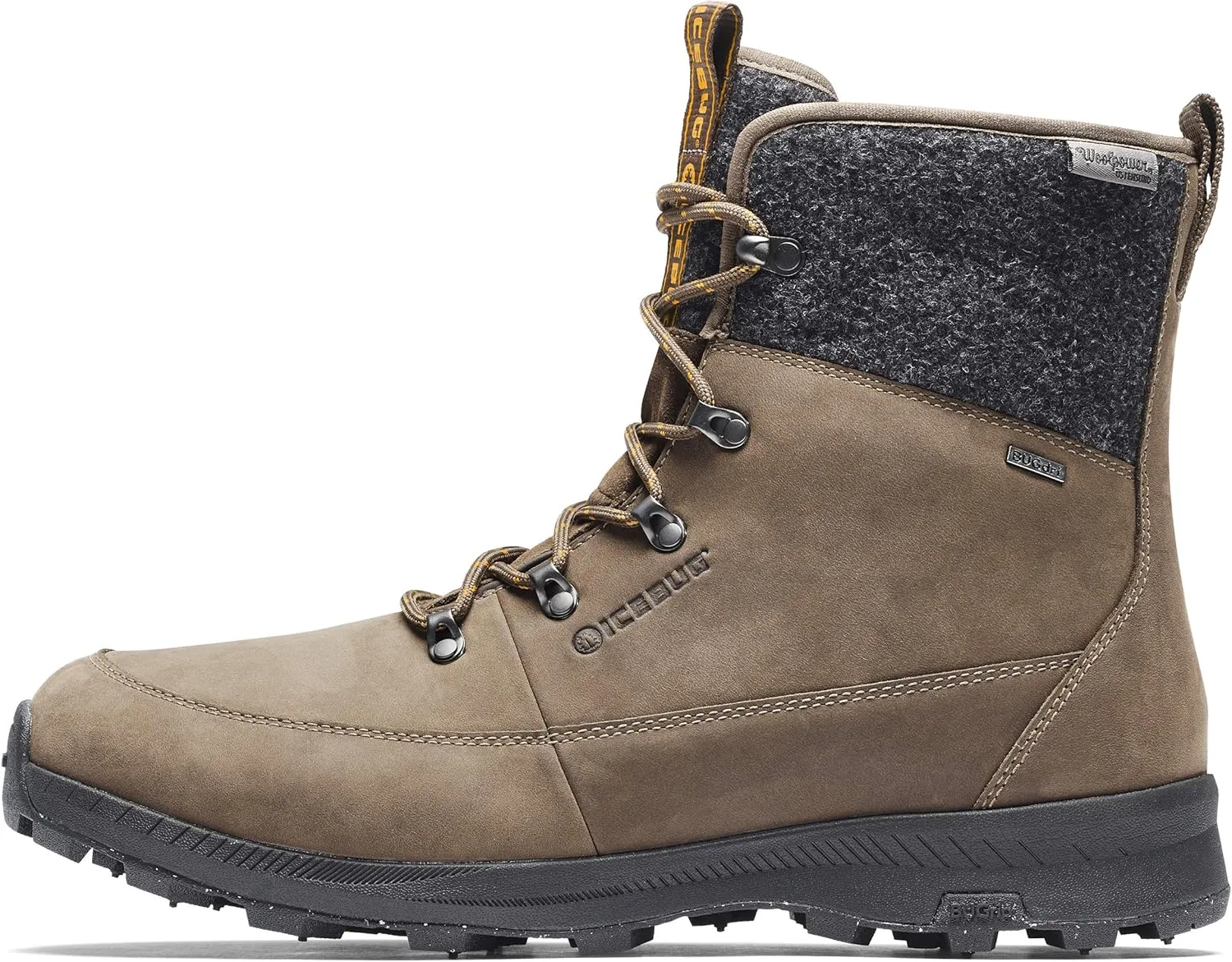 Icebug Mens Adak BUGrip Winter Hiking Boot with Carbide Studded Traction Sole