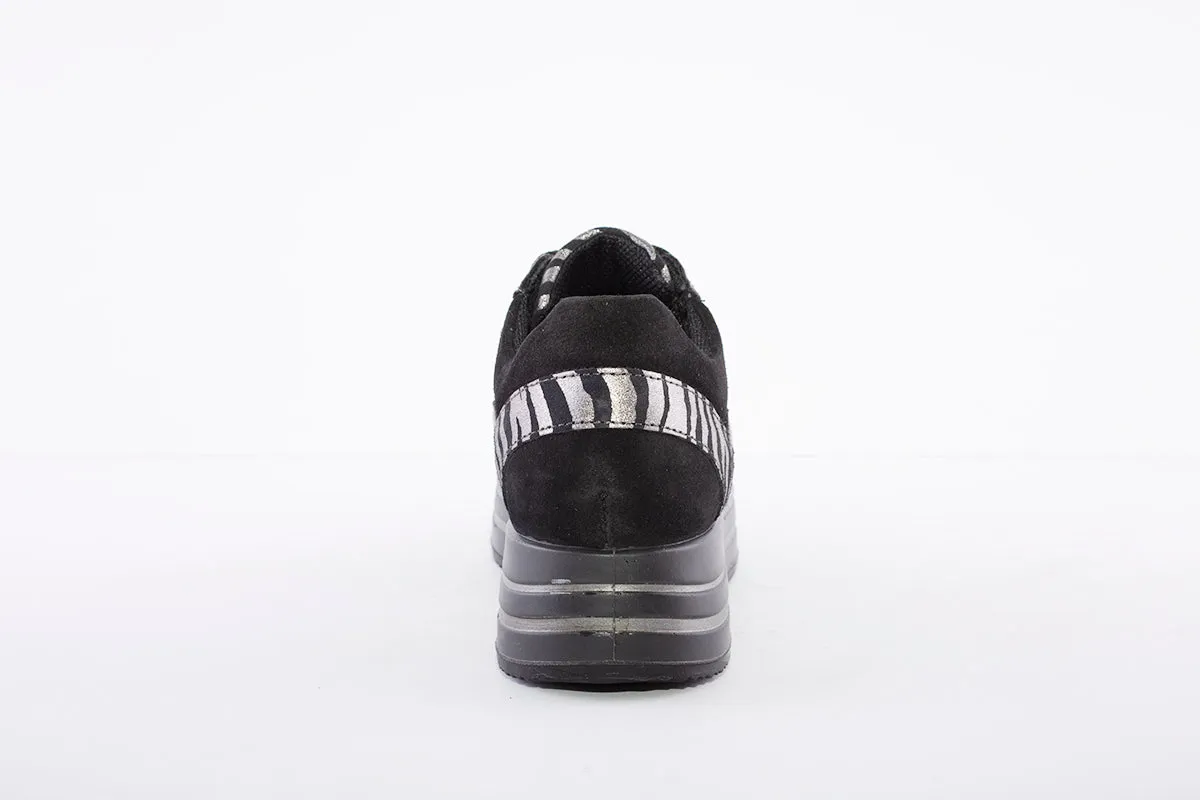 IGI & CO - CHUNKY FASHION LACED TRAINER - BLACK