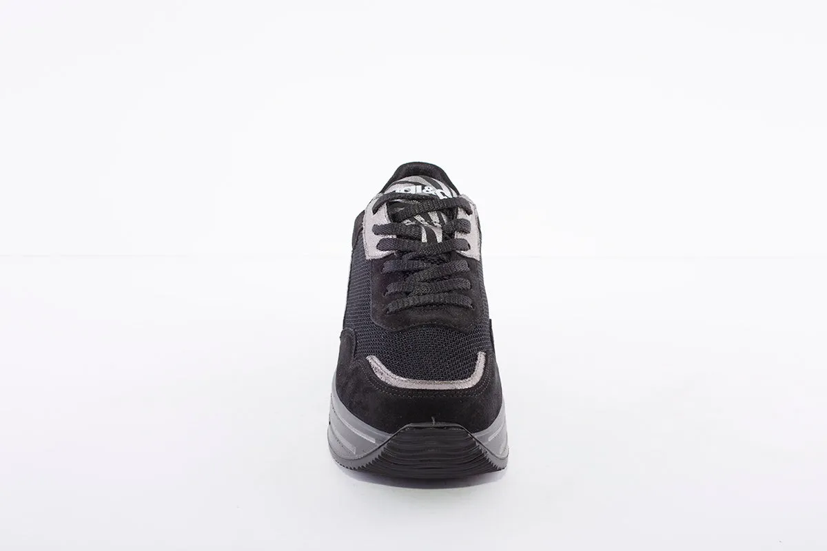 IGI & CO - CHUNKY FASHION LACED TRAINER - BLACK