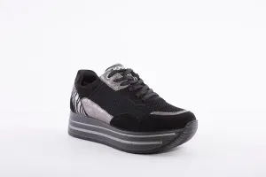 IGI & CO - CHUNKY FASHION LACED TRAINER - BLACK