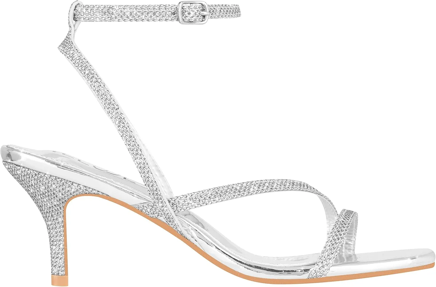 ILLUDE Women’s Ankle Strap Sandal Heels Low Kitten Heel Square Toe Strappy Heeled Sandals – Hera