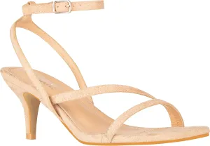 ILLUDE Women’s Ankle Strap Sandal Heels Low Kitten Heel Square Toe Strappy Heeled Sandals – Hera