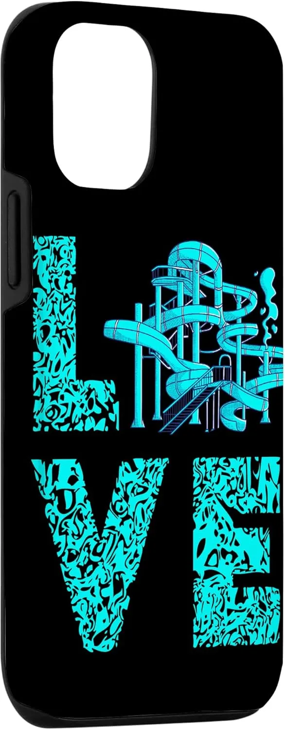 iPhone 12/12 Pro Love Waterslides Body Slides Aqua Park Swimming Amusement Case