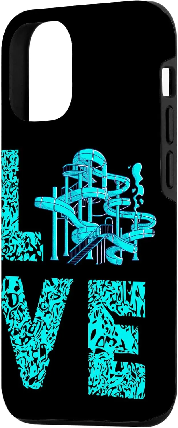 iPhone 12/12 Pro Love Waterslides Body Slides Aqua Park Swimming Amusement Case