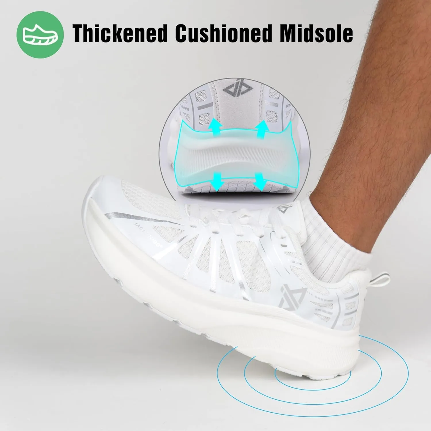 JACKSHIBO Men's Wide Toe Box Shoes Wide Width Sneakers Athletic Tennis Gym Workout Road Running Cross Training Walking Shoes Cushioned Zero Drop Platform Sneakers