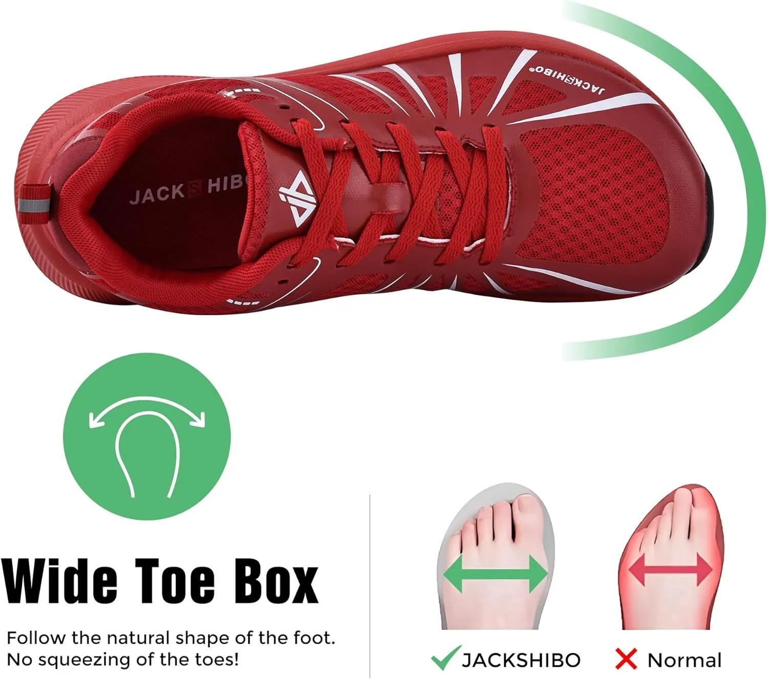 JACKSHIBO Men's Wide Toe Box Shoes Wide Width Sneakers Athletic Tennis Gym Workout Road Running Cross Training Walking Shoes Cushioned Zero Drop Platform Sneakers