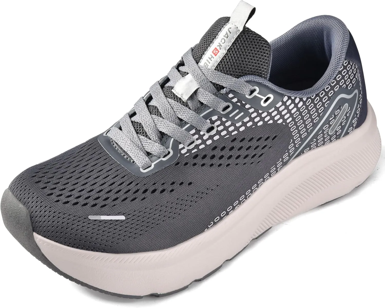 JACKSHIBO Wide Toe Box Shoes for Men Arch Support Shoes Wide Width Sneakers for Running Walking Athletic Tennis Orthopedic Plantar Fasciitis Workout Flux Footwear with Thick Cushioned Zero Drop Sole