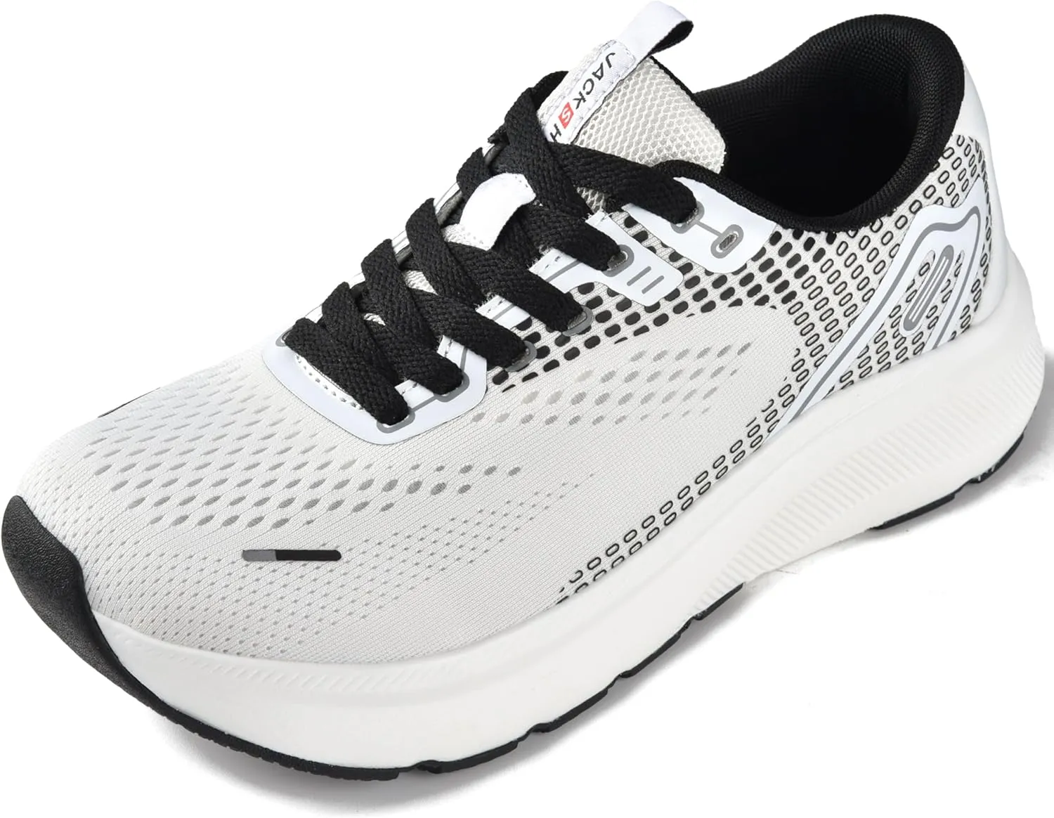 JACKSHIBO Wide Toe Box Shoes for Men Arch Support Shoes Wide Width Sneakers for Running Walking Athletic Tennis Orthopedic Plantar Fasciitis Workout with Thick Cushioned Zero Drop Sole