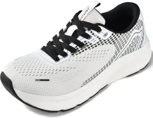 JACKSHIBO Wide Toe Box Shoes for Men Arch Support Shoes Wide Width Sneakers for Running Walking Athletic Tennis Orthopedic Plantar Fasciitis Workout with Thick Cushioned Zero Drop Sole