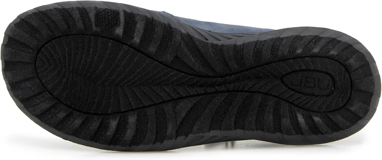 JBU Women's Loafer Side Zipper Slip On Comfort Casual Oxford Flat