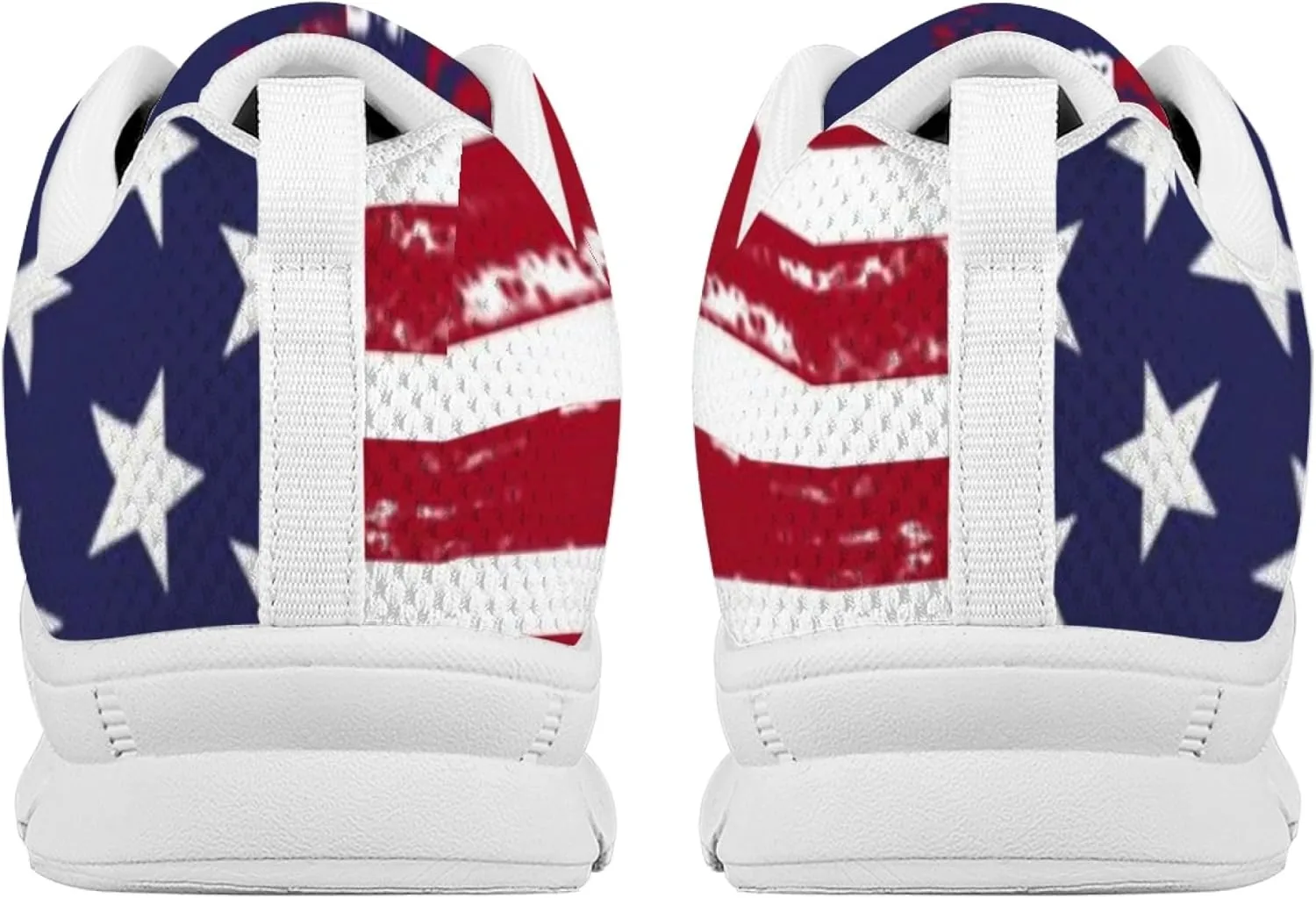 Jeiento American Flag Shoes Men's Fashion Sneaker Sports Running Shoes Causal Travel Walking Flat Shoe Breathable