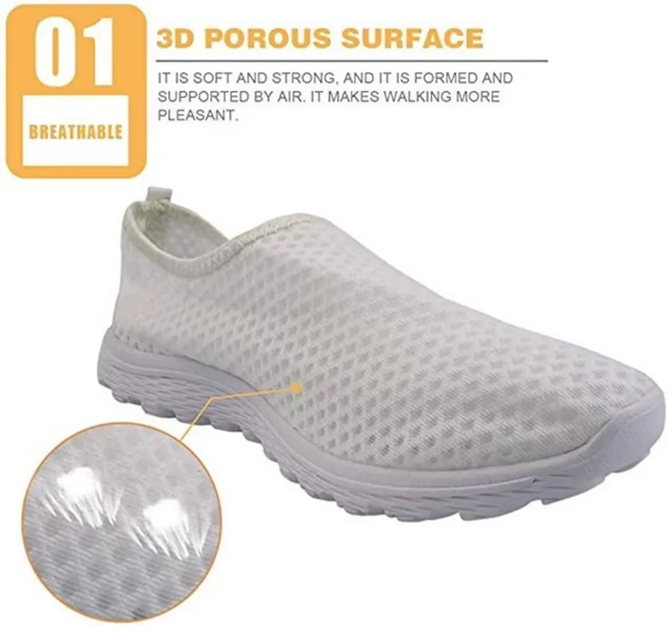 Jeiento Halloween Shoes for Women Men Halloween Party Walking Running Sneaker Shoes Slip-On Breathable Mesh Workout Fashion Shoes