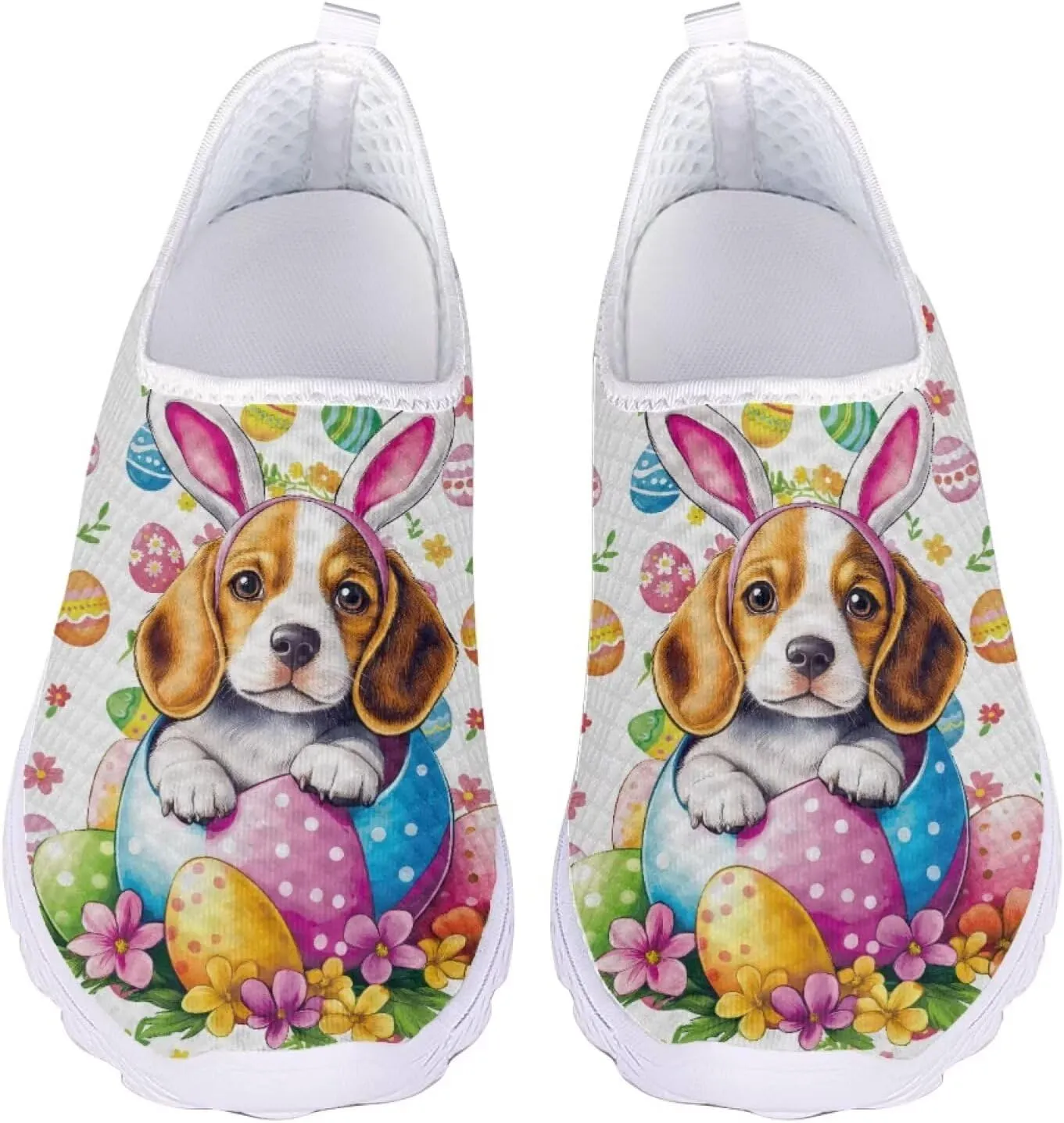 Jeiento Halloween Shoes for Women Men Halloween Party Walking Running Sneaker Shoes Slip-On Breathable Mesh Workout Fashion Shoes