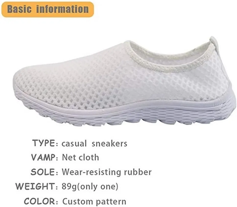 Jeiento Halloween Shoes for Women Men Halloween Party Walking Running Sneaker Shoes Slip-On Breathable Mesh Workout Fashion Shoes