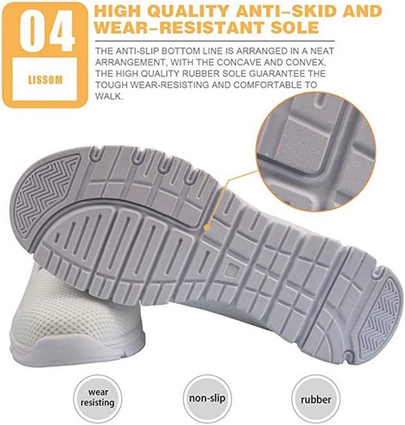 Jeiento Women's Men's Walking Shoes Lightweight Running Shoes Outdoor Fashion Sneaker