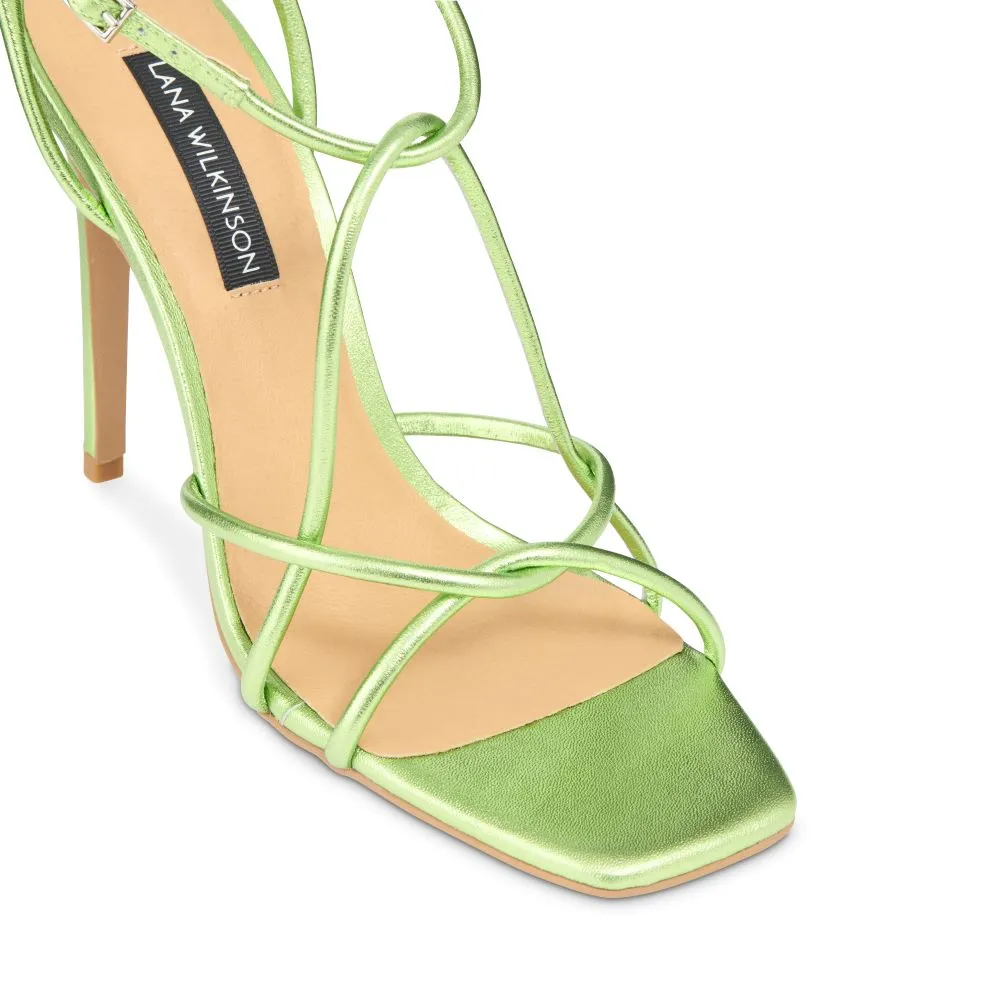 Jessica Sandal Green Metallic