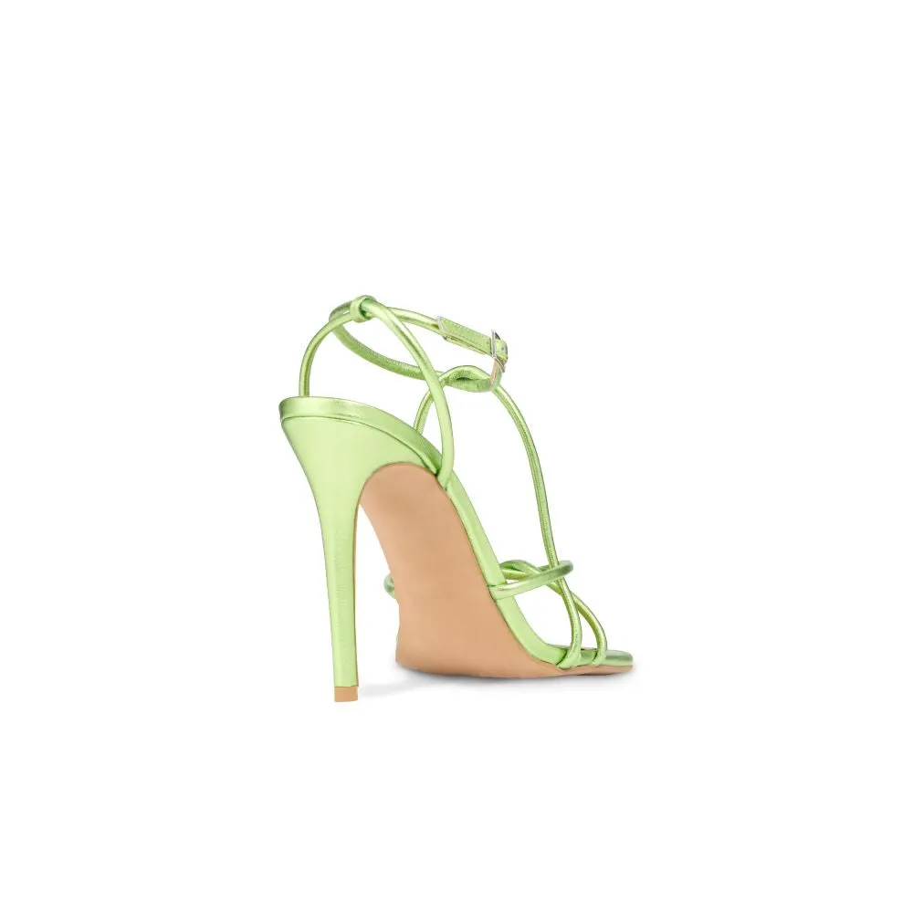 Jessica Sandal Green Metallic