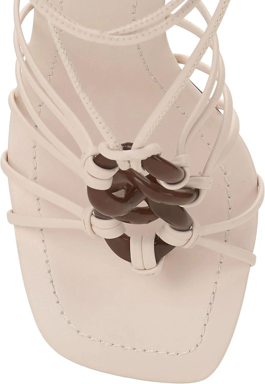 Jessica Simpson Womens Achaia Square Toe Thong Strappy Sandals