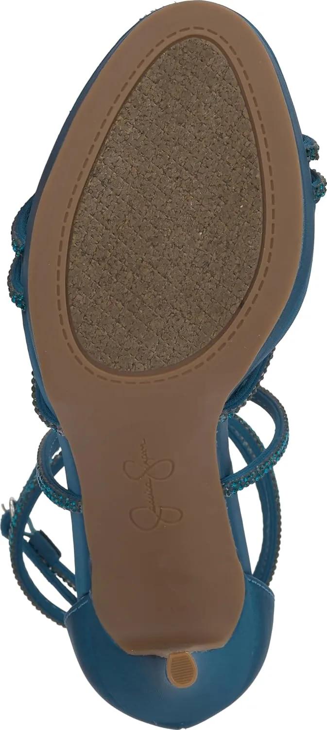 Jessica Simpson Womens Jaeya Rhinestone Strappy Dress Sandals