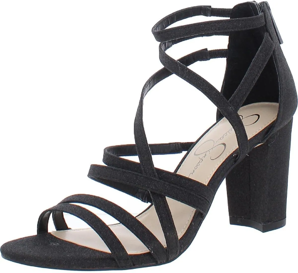 Jessica Simpson Women's Stassey Strappy Block Heel Sandal Heeled
