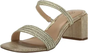 Jewel Badgley Mischka Heat Textured Block Heel Mule