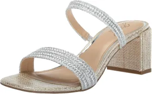 Jewel Badgley Mischka Heat Textured Block Heel Mule