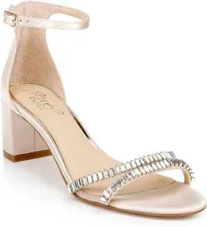 Jewel Badgley Mischka Joanne Strappy Block Heel