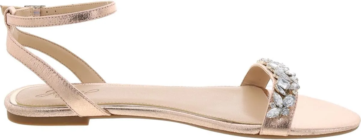 Jewel Badgley Mischka Ohara Minimalist Crystal Adorned Flats