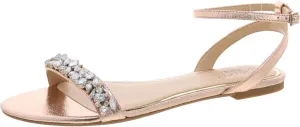 Jewel Badgley Mischka Ohara Minimalist Crystal Adorned Flats