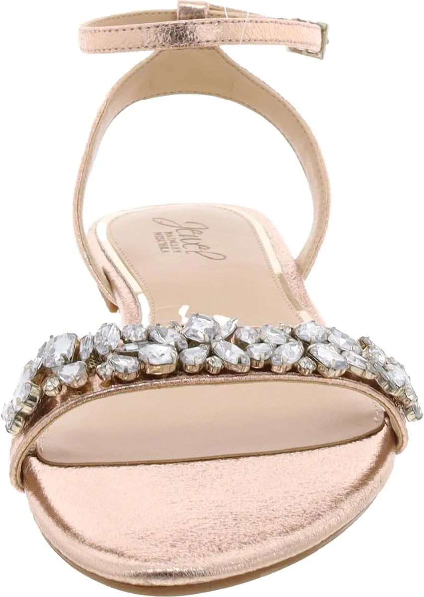 Jewel Badgley Mischka Ohara Minimalist Crystal Adorned Flats