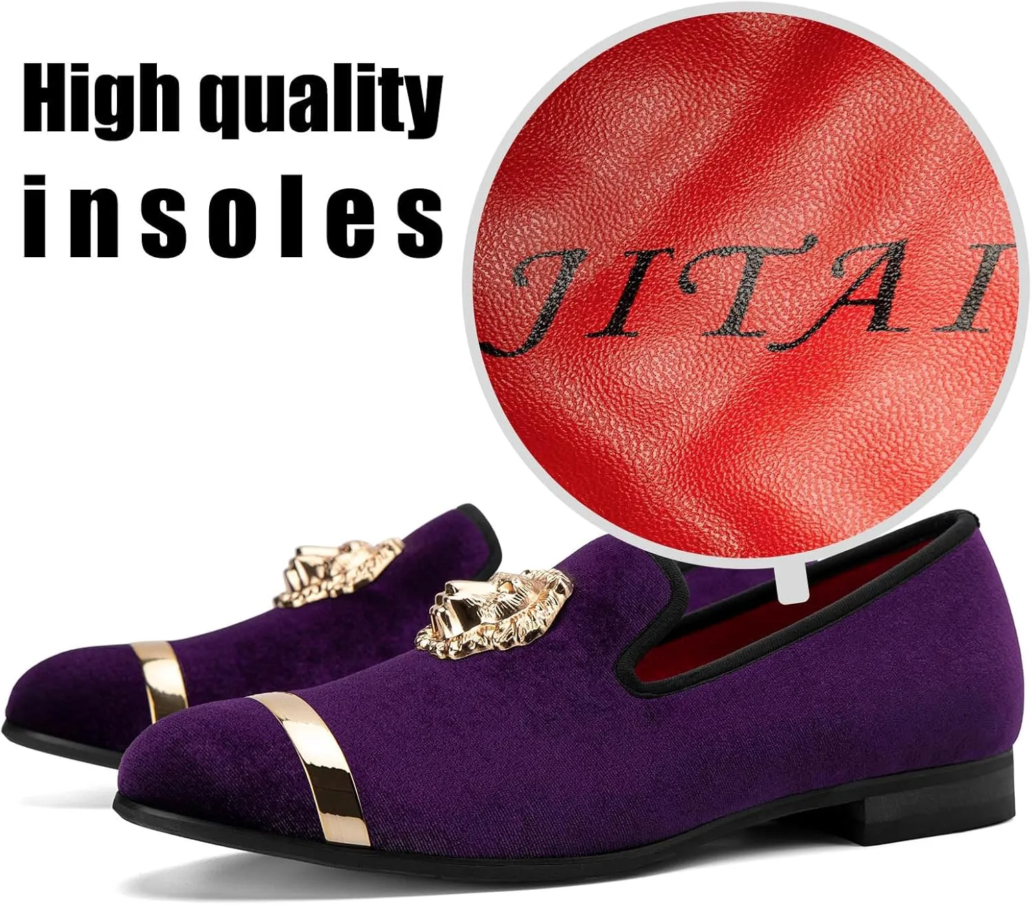 JITAI Men's Penny Slip-On Leather Lined Loafer Luxury Men Shoes