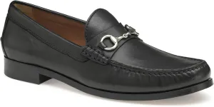Johnston & Murphy Baldwin Bit Loafer Dress Casual Slip-On Shoe, Black Sheepskin, 13 M