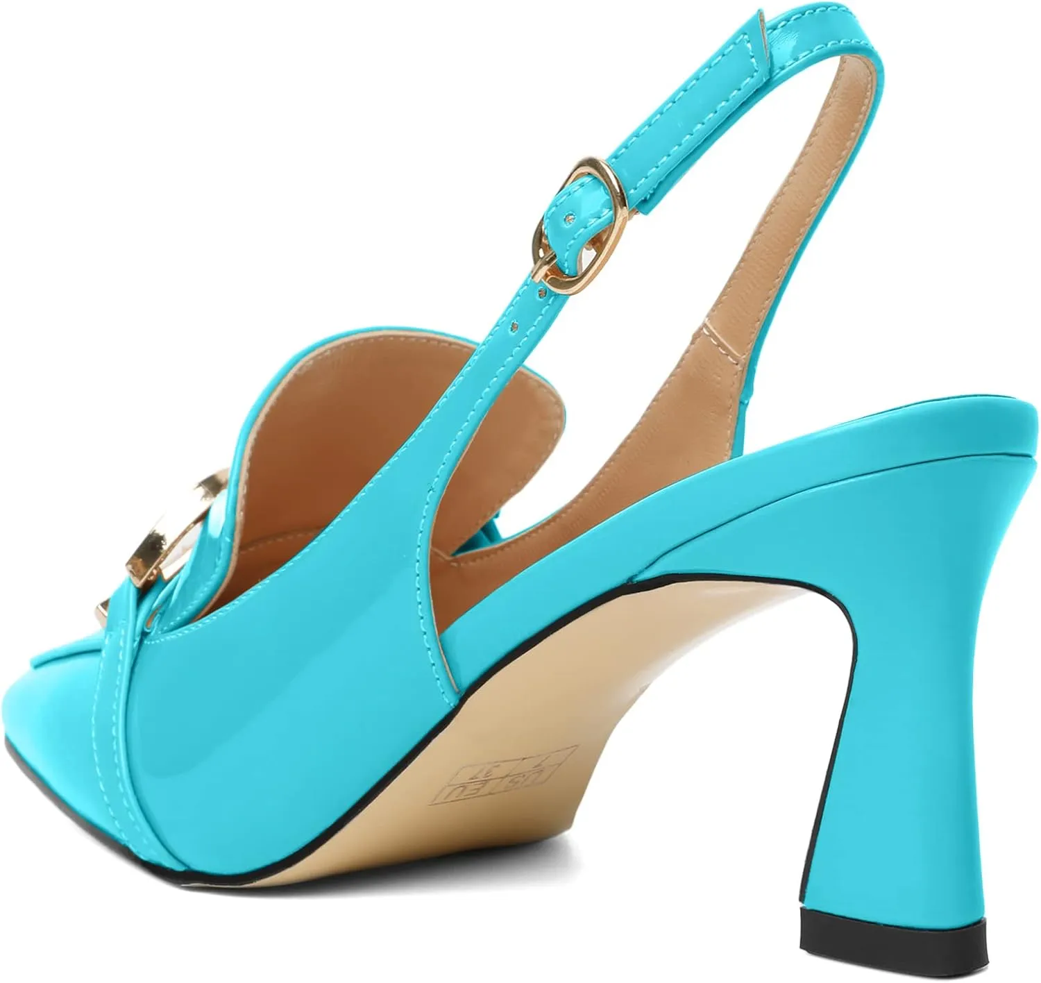 Joseywade Women Slingback Low Kitten Heels Loafer Pumps 2.5 Inch Heeled Sandals Closed Toe Dress Shoes