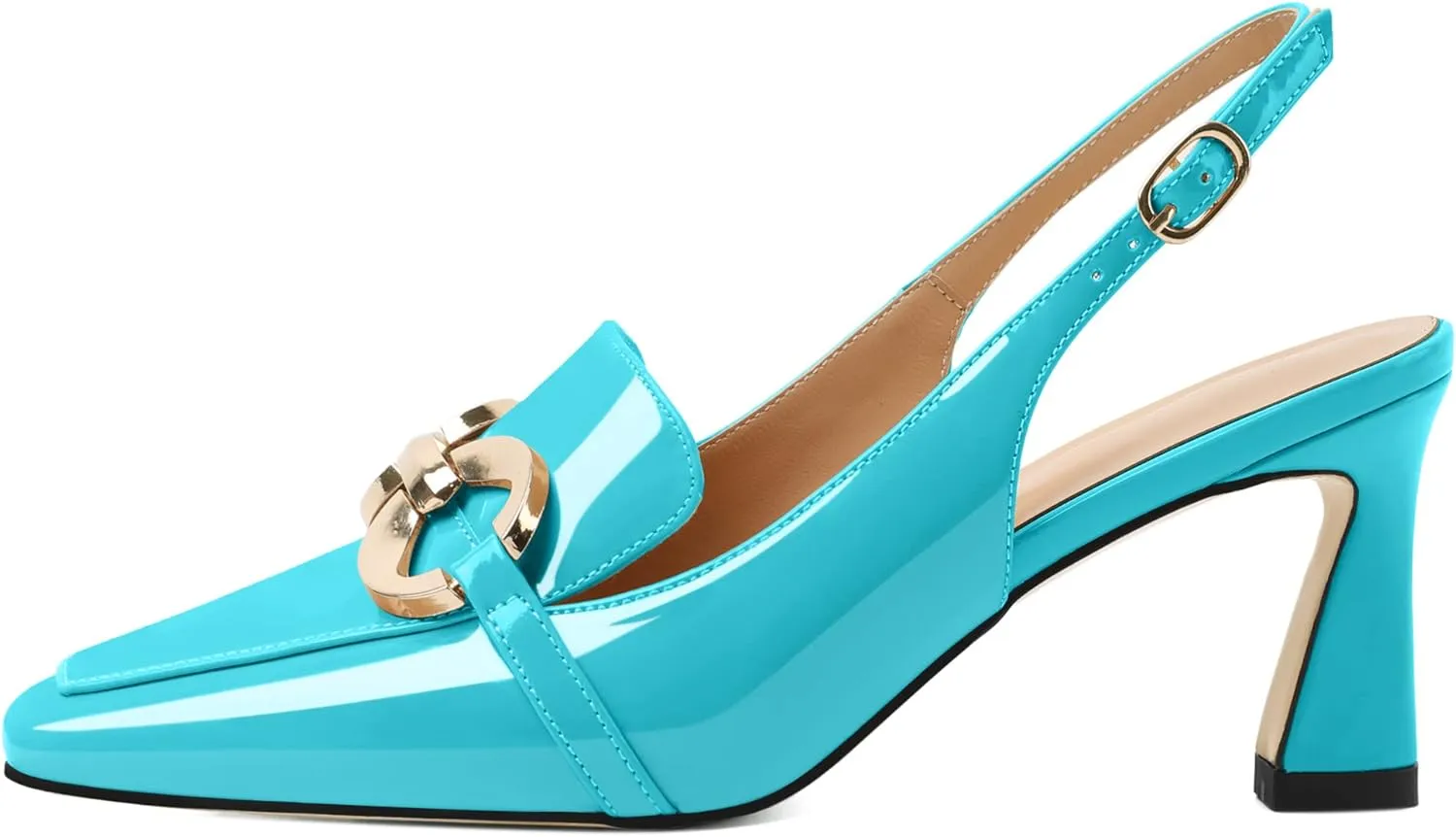 Joseywade Women Slingback Low Kitten Heels Loafer Pumps 2.5 Inch Heeled Sandals Closed Toe Dress Shoes