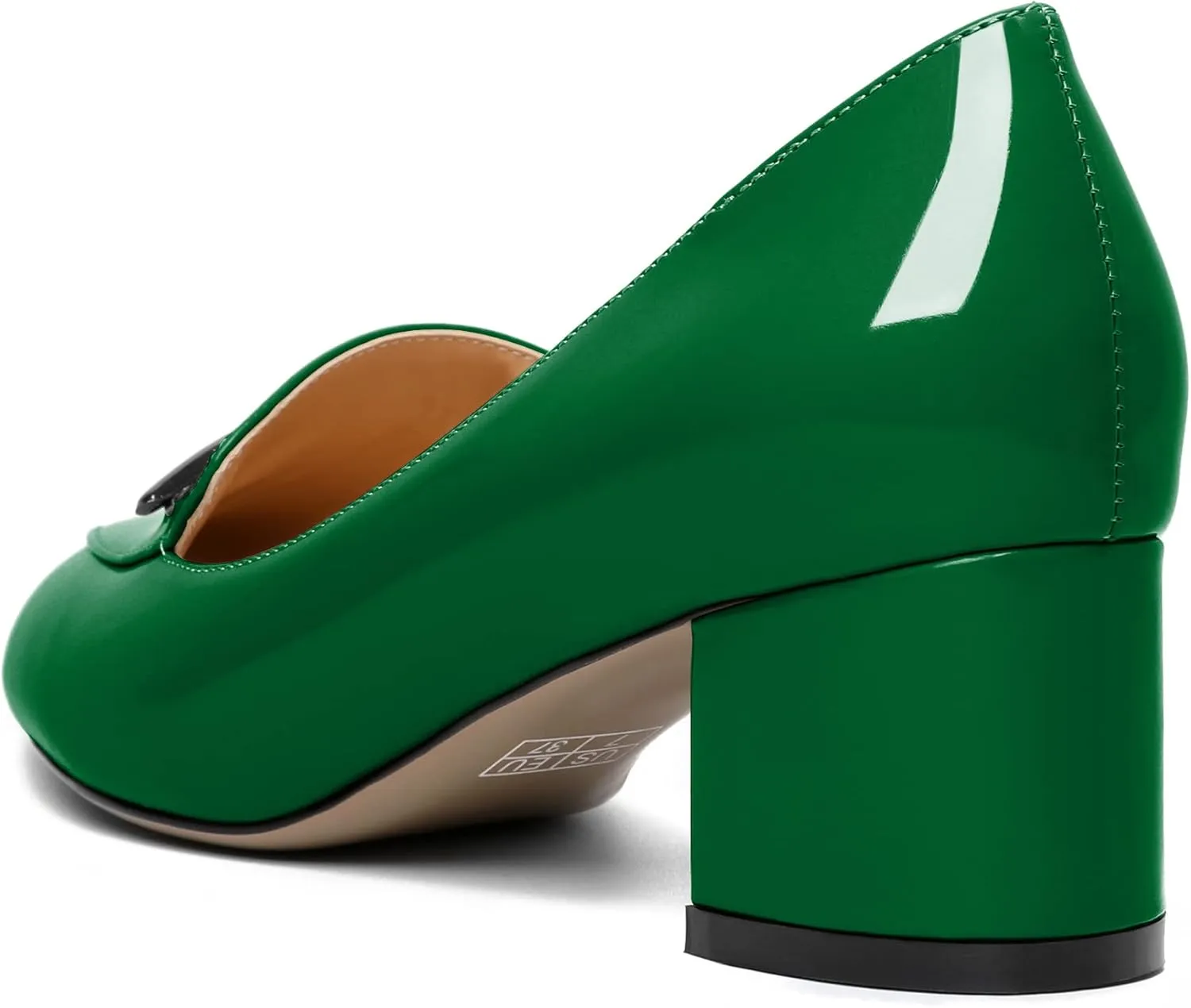 Joseywade Women's Block Heels Low Heel Loafer Pumps Round Toe Chunky Heel Slip On 2 Inch Closed Toe Comfort Shoes