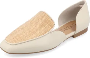 Journee Womens Kennza Tru Comfort Foam Soft Faux Leather Slip On Flats