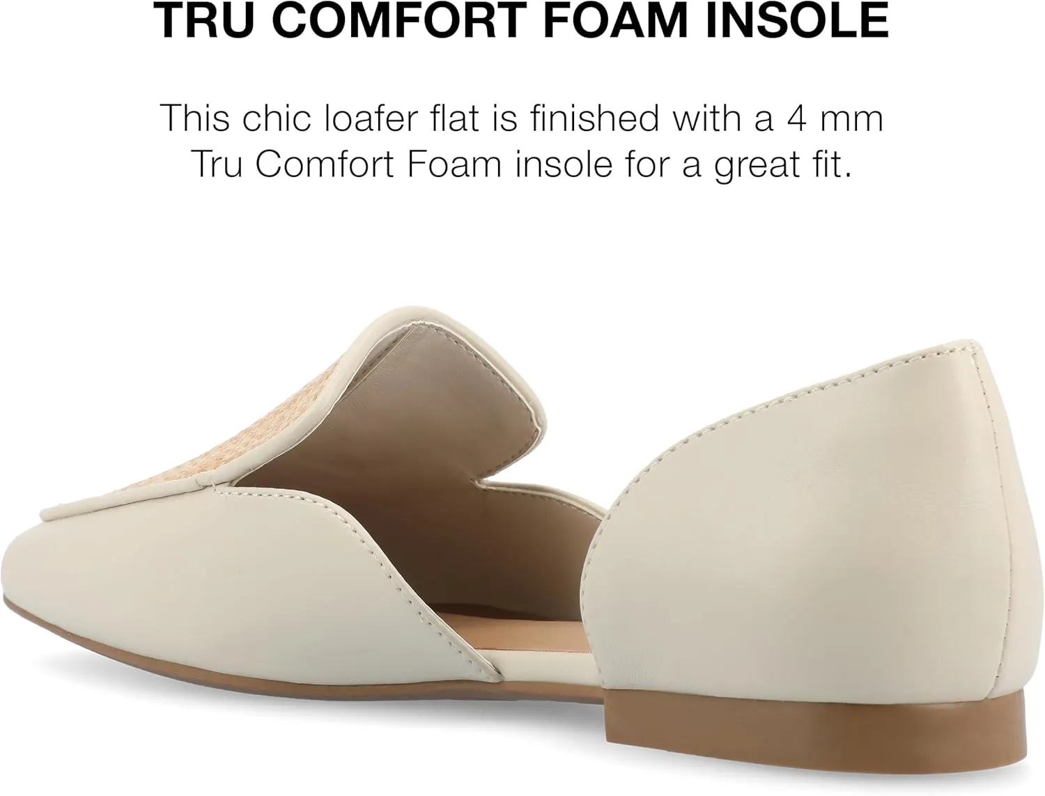 Journee Womens Kennza Tru Comfort Foam Soft Faux Leather Slip On Flats