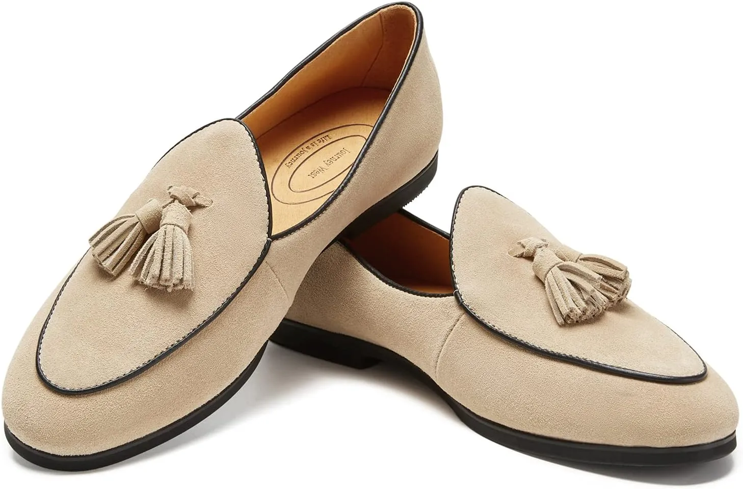 Journey West Mens Penny Loafers with Genuine Leather Business Dress Slip on Loafer Shoes for Men