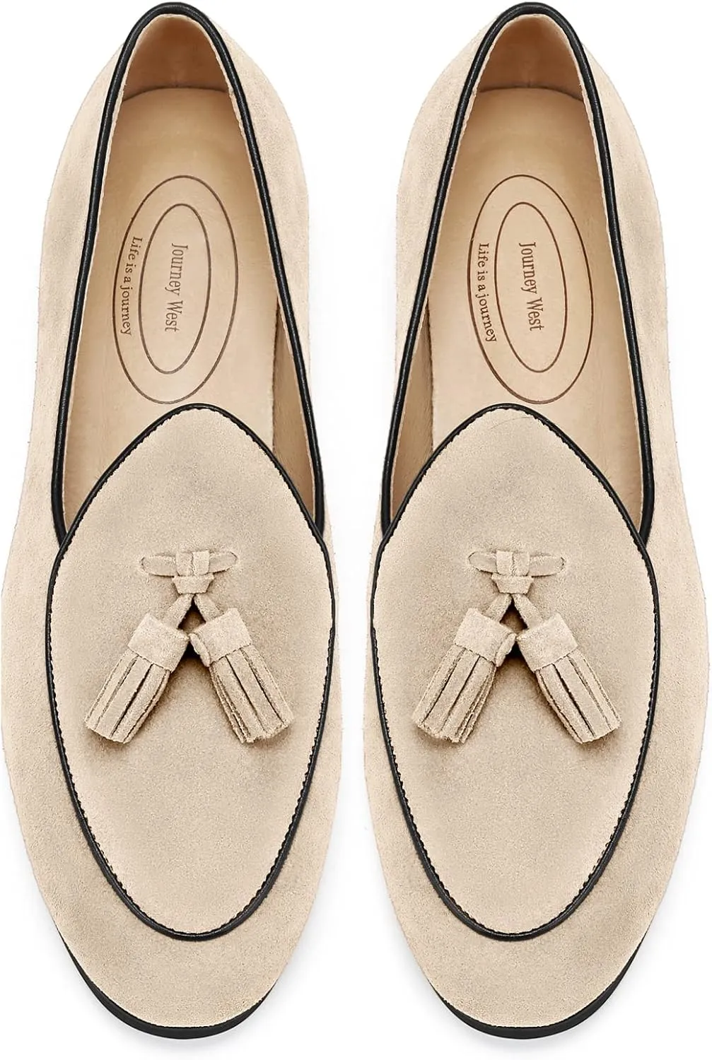Journey West Mens Penny Loafers with Genuine Leather Business Dress Slip on Loafer Shoes for Men