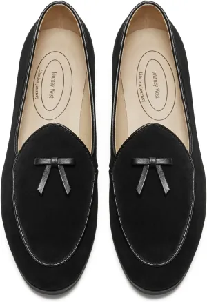 Journey West Suede Tassel Loafer for Women Slip-on Belgian Loafers Shoes
