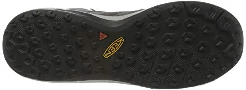 KEEN Women's High Rise Hiking Boots, Black Steel Grey Bright Turquoise 003, 8.5 UK