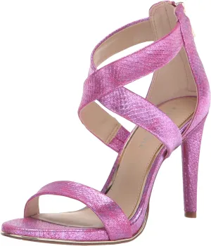 Kenneth Cole New York Women's Brooke Cross Heeled Sandal, Purple, 9